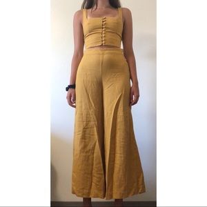 Free People Mustard Two Piece